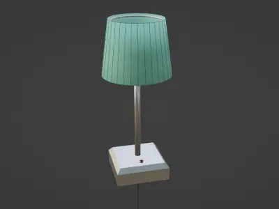 Low Poly Lamp table with shade Free low-poly 3D model