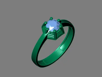 Rings for Women Womens Rings Stone Ring Ready STL 3DM Models  3D print model order