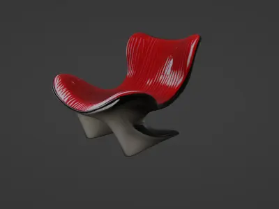 Futuristic Designer Lounge Chair   3D model