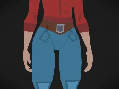 Colorly - Farmer Guy - Game Ready - Rigged - Customizable Low-poly 3D model