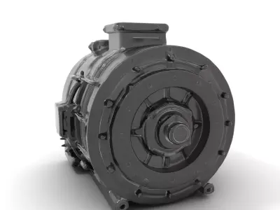 Industrial Generator model pack Low-poly 3D model