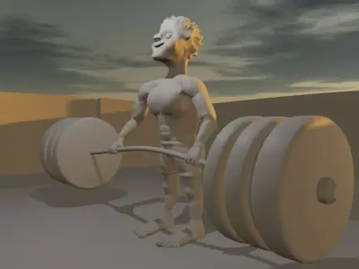 Character sport Human Low-poly 3D model