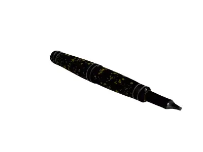 Elegant Fountain Pen with Starry Night Design Low-poly 3D model