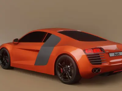 Audi R8 3D model 11