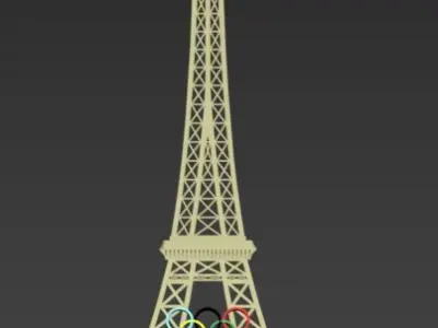 Eiffel Tower Paris 2024 Free 3D model