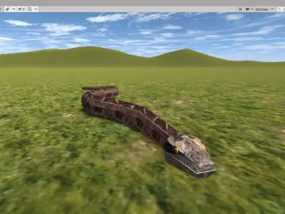 Simple Snake Low-Poly Low-poly 3D model