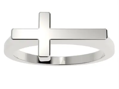 Classic cross ring 3D print model