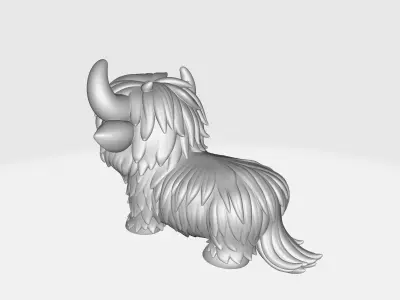 Cute Highland Cow Adorable Highland Cattle Figurine 3D print model