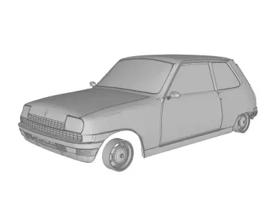 Renault 5 wheel 3D print model