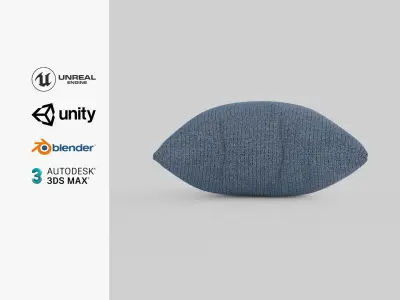 Cushion Rice Stitch Grey Low-poly 3D model