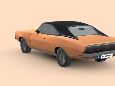 Dodge Charger RT 1969 Low-poly 3D model