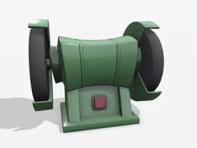 Cartoon Abrasive Stone Engine 3D model