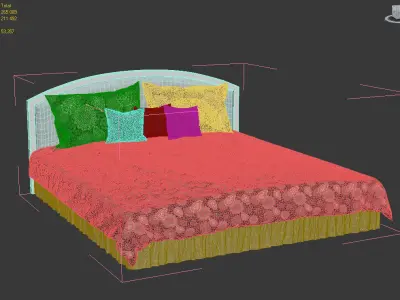 Luxury bed 3D model