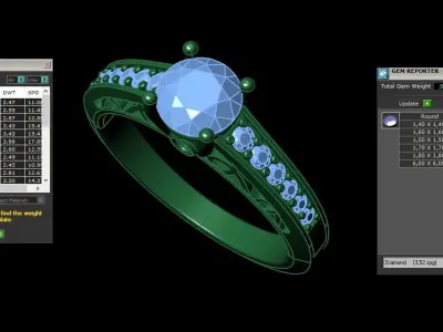 gold ring code 12 3D print model