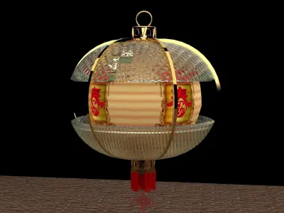 Chinese red lantern   3D model