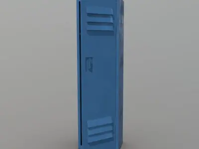 Locker metal Low-poly 3D model