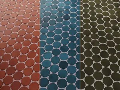 Tile Makoto Matte Ceramic Circle - Set 25  Texture