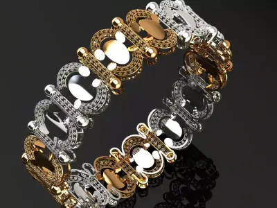 1340 Oval Embrace Bangle 12gm 3D print model