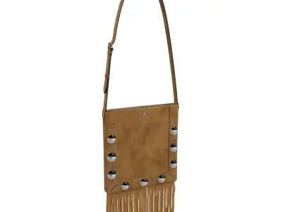 Valentino Garavani Nellcote Suede Fringe Shoulder Bag Low-poly 3D model