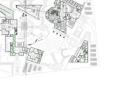 CULTURAL CENTER -compelete revit project -P6 3D model