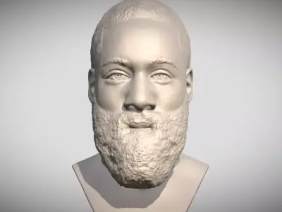 James Harden bust 3D print model