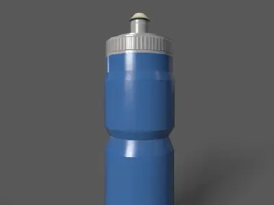 Bottle- Lowpoly bottle with cap Low-poly 3D model
