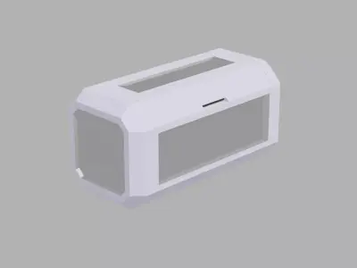 Sci-fi low-poly container Free low-poly 3D model
