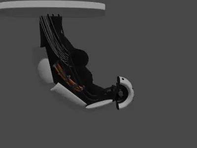 lowpoly GladOs portal 2 Free low-poly 3D model