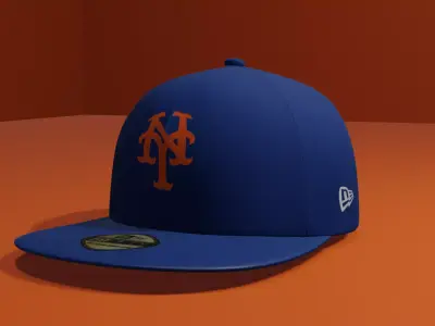 New York Mets Baseball Hat 3D model