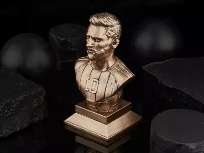 Lionel Messi Stand Ball Collectible Bust Free 3D print model