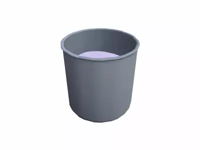 Powder Container Low-poly 3D model