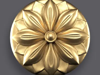 5 Flowers Ornamental Pack 5 3D model