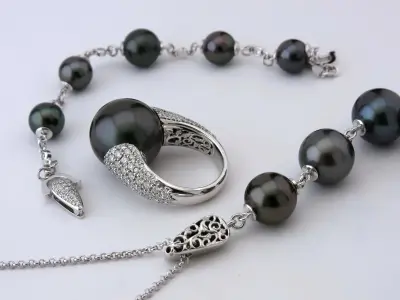 Classic Headset with Pearls 3D print model