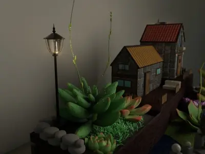 creative pot flower4 3D model