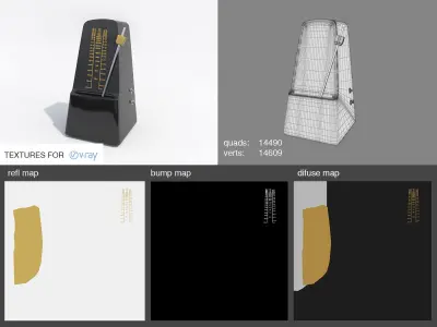 Metronom musical instrument 3D model