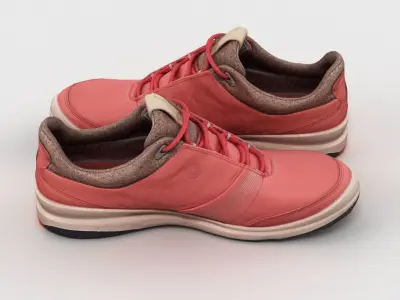 Red Casual Trainers 3D model