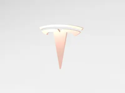 Tesla Logo v1 006 Free low-poly 3D model