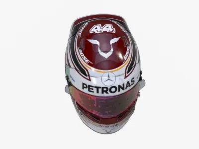 Hamilton helmet 2019 Low-poly 3D model