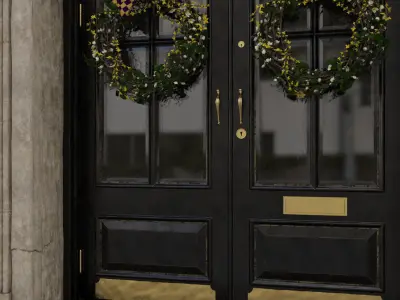 Entrance classic door 07 3D model