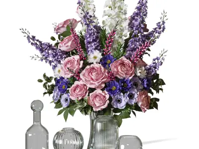 Flower Set 088 3D model