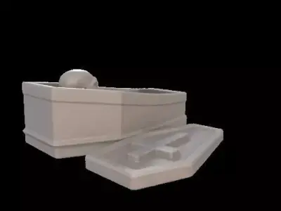 Sleeping Zombie Coffin 3D print model