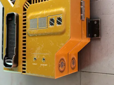 Scifi Closet PBR Low Poly Low-poly 3D model