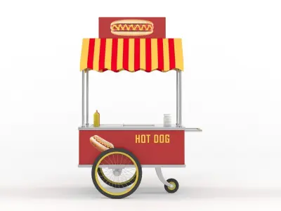 Food Carts Collection 3D model