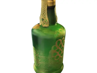 saint Patrick Potion Bottle Low-poly 3D model