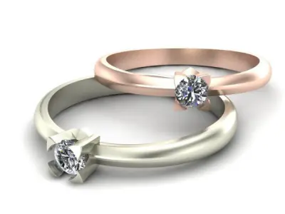 Engagement ring 3D print model