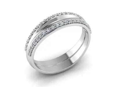 Diamond Jewelry Ring 3D print model 35