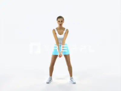 Aspiration 15K Digging Sports Woman Low-poly 3D model