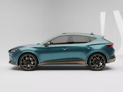 Copper Accented Crossover SUV Low-poly 3D model