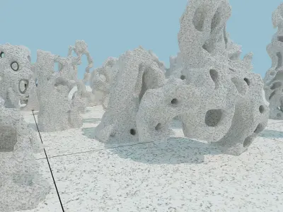 Parts Cluster-stone-Rockery stone 3D model