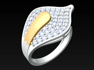 Diamond Ring - Womens Rings - SN696 3D print model